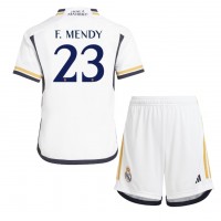 Real Madrid Ferland Mendy #23 Domáci Detský futbalový dres 2023-24 Krátky Rukáv (+ trenírky)